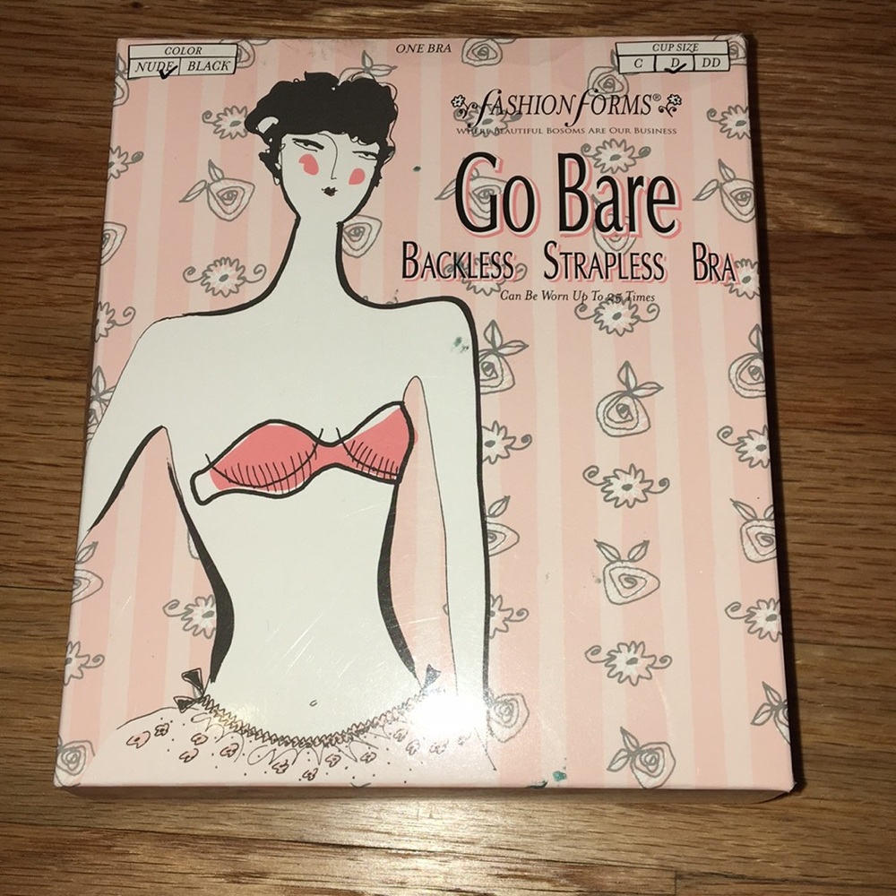 Never used..backless strapless bra. D cup, nude